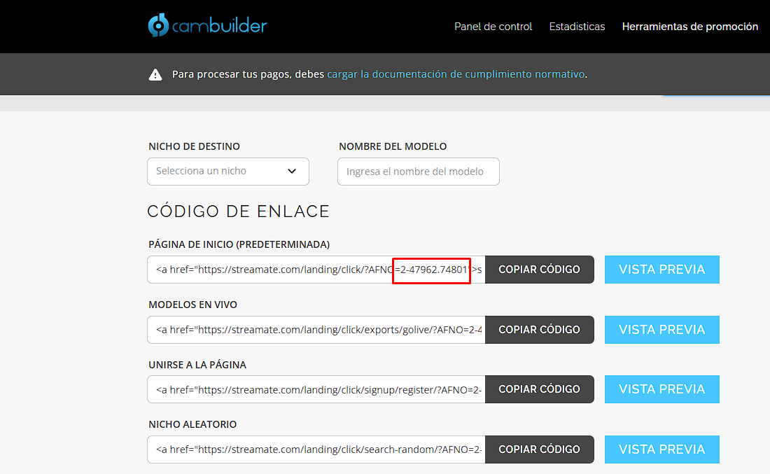 cambuilder user ID
